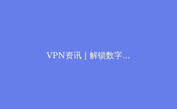 VPN资讯 | 解锁数字边界：现代人必备的网络安全与自由访问指南 - 3