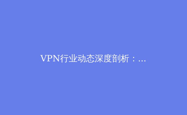 VPN行业动态深度剖析：安全、自由与法规的博弈场 - 4
