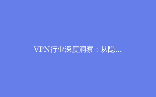 VPN行业深度洞察：从隐私革命到地缘博弈，解锁安全上网新格局 - 3