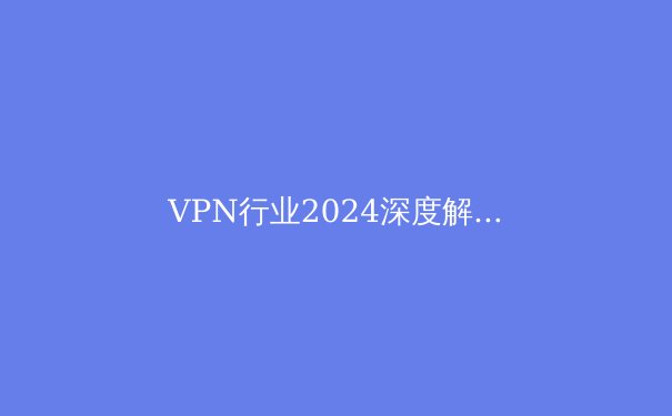 VPN行业2024深度解析：隐私防护、技术演进与法规博弈 - 4